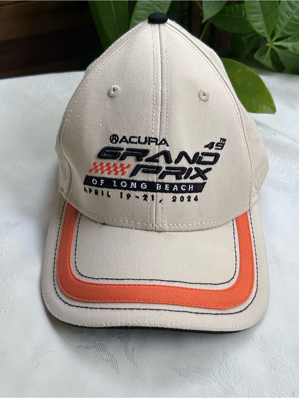 Acura Grand Prix of Long Beach Beige & Orange Cap 2024 Adjustable Unisex